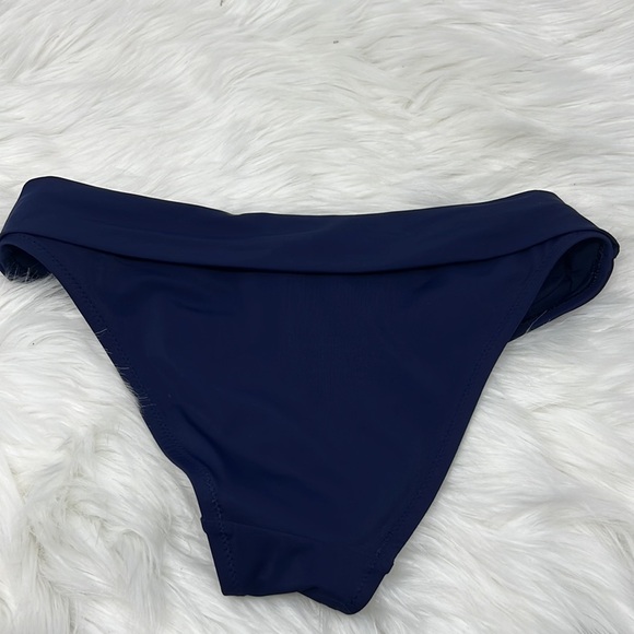 Heidi Klein Fold over stretch-woven bikini bottoms Women’s Small Navy - Picture 4 of 5